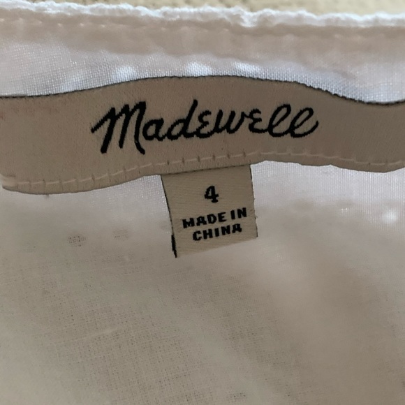MADEWELL white eyelet apron dress 4 XS - Picture 10 of 11